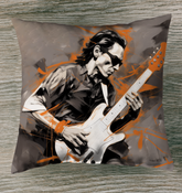 Serene Meadows Outdoor Pillow on garden bench.